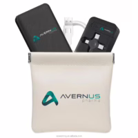 PU Elastic Closure Bag Gift Set Powerbank&Retractable Bracket Cable Model No.BG-123 (สั่งขั้นต่ำ 100 ชิ้น)