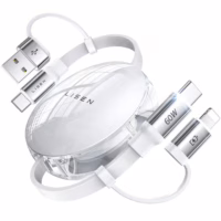 LISEN 5-in-1 Fast Charging Retractable Cable 60W Charger with USB-C/A Ports Model No.YL01 (สั่งขั้นต่ำ 100 ชิ้น)