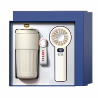 2-in-1 Gift Set_Vacuum Coffee Mug with LED Lid_Portable Fan Model No.TFS15-2 (สั่งขั้นต่ำ 100 ชุด)