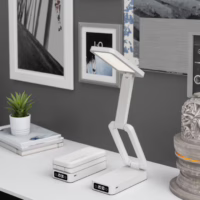 Portable Foldable Desk Lamp 2400mAh with Clock USB Charging Model No.D05 (สั่งขั้นต่ำ 50 ชิ้น)