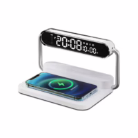 Multifunction Foldable Alarm Clock Night Light Wireless Charger With Speaker Model No.CK05 (สั่งขั้นต่ำ 100 ชิ้น)
