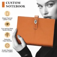 A5 Ring Binder Notebook Pu Leather Hardcover Metal Lock Model No.SV213-24 (สั่งขั้นต่ำ 100 เล่ม)